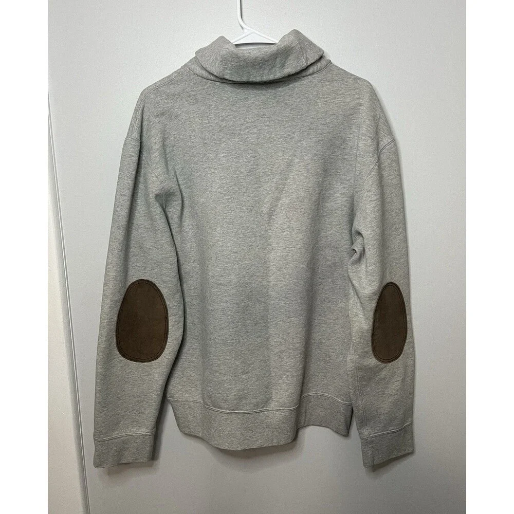Polo by Ralph Lauren Light Gray Shawl Collar Sweatshirt with Navy Pony